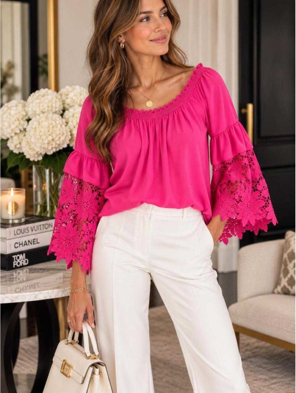 Joseph Ribkoff Women's Pink Blous